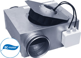 Низкопрофильный канальный вентилятор для круглых каналов Ostberg LPKB 250 D1 EC
