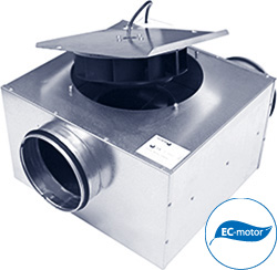 Низкопрофильный канальный вентилятор для круглых каналов Ostberg LPKB Silent 250 D1 EC