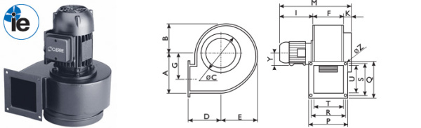Центробежный вентилятор O.ERRE CS 320 4T
