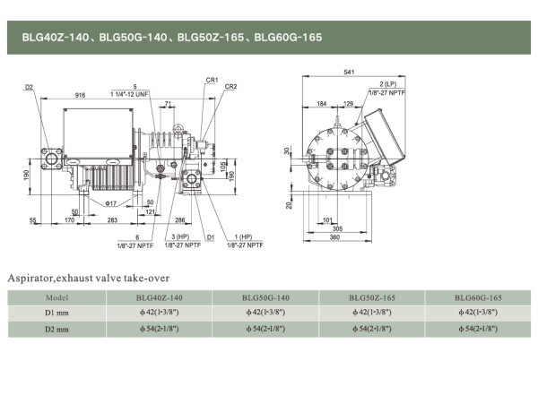 Винтовой холодильный компрессор BLG50G-140. Аналог Bitzer HSK6451-50. КСК Трейд г.Москва