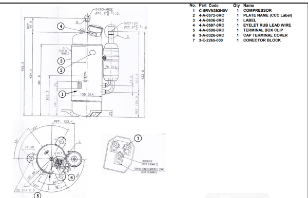 Компрессор C-9RVN393HOV (inverter). КСК Трейд г.Москва