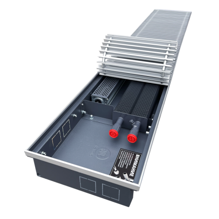 Внутрипольный конвектор itermic ITTBZ.075.1900.350 с принудительной конвекцией глубиной 78 мм длиной